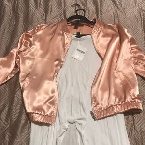 Forever 21 faux satin bomber